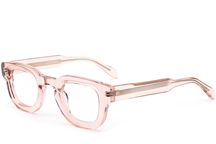 Rectangular Pink Acetate Glasses #BS0420-0380