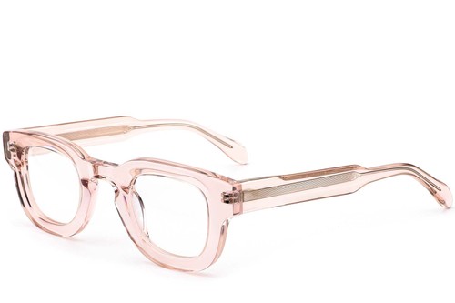 Rectangular Pink Acetate Glasses #BS0420-0380