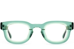 Rectangular Green Acetate Glasses #BS0420-0381
