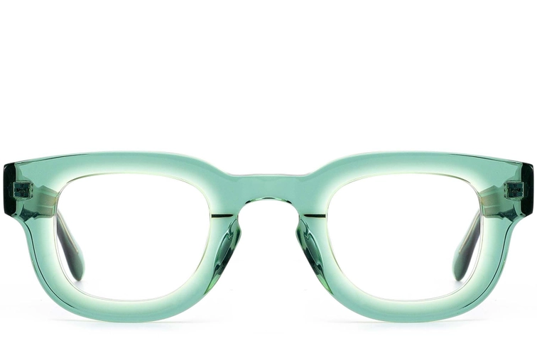 Rectangular Green Acetate Glasses #BS0420-0381