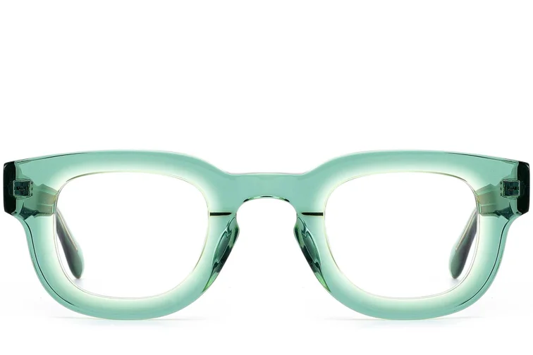 Gafas rectangulares de acetato verde #BS0420-0381