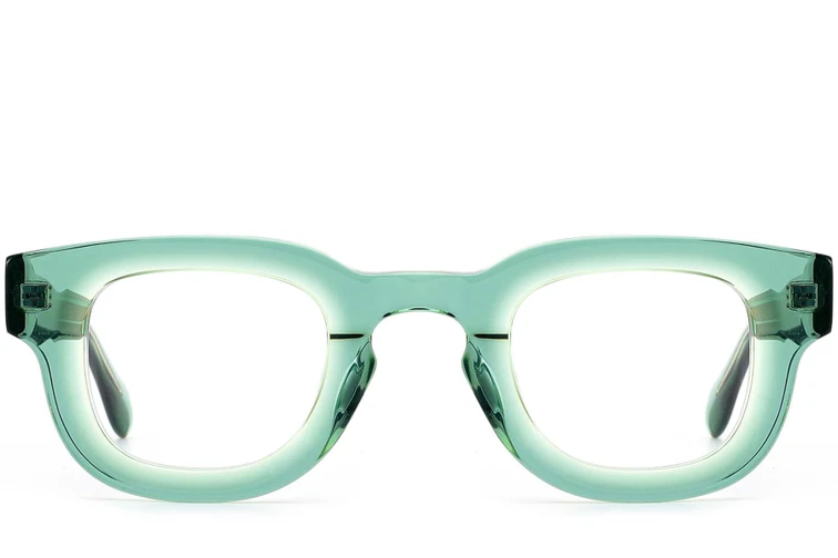 Gafas rectangulares de acetato verde #BS0420-0381