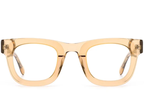 Rechteckige braune Acetatbrille #BS0420-0382