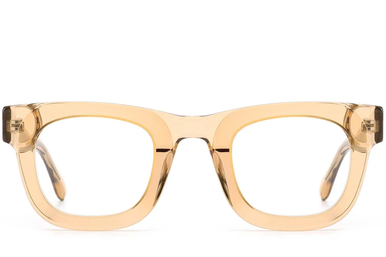 Gafas rectangulares de acetato marrón #BS0420-0382