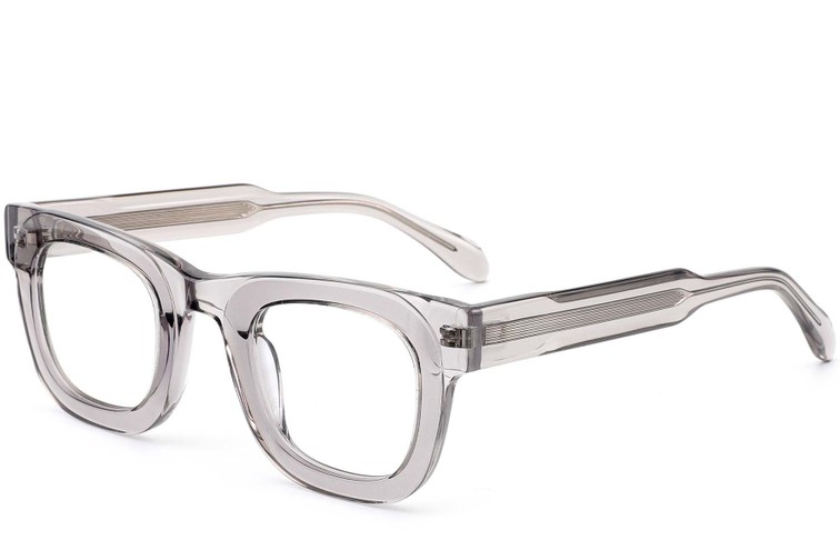 Rechteckige transparente Acetatbrille #BS0420-0384