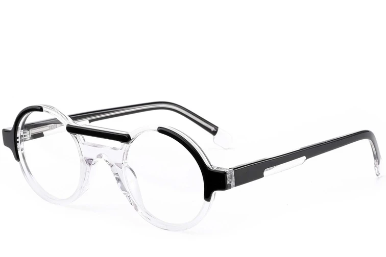Aviator Black Acetate Glasses #BS0420-0385