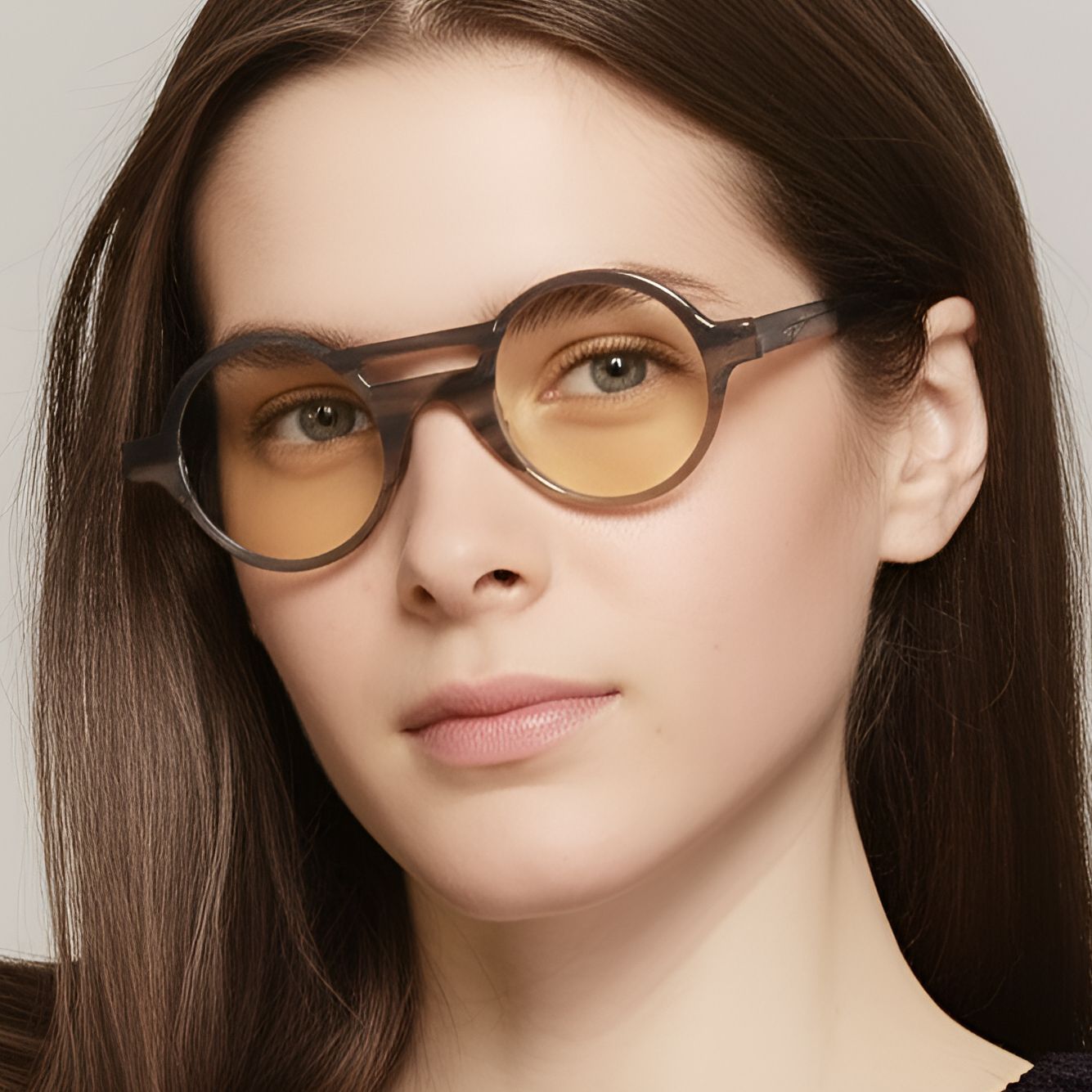 Aviator Grey Acetate Glasses #BS0420-0386