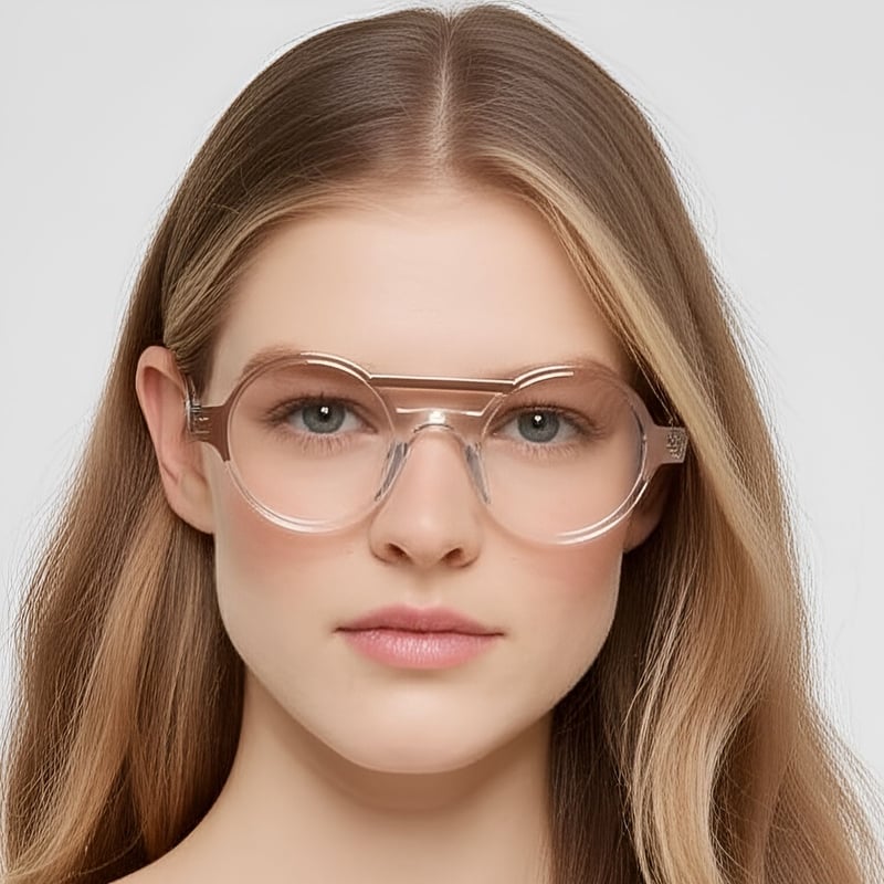 Aviator Brown Acetate Glasses #BS0420-0388