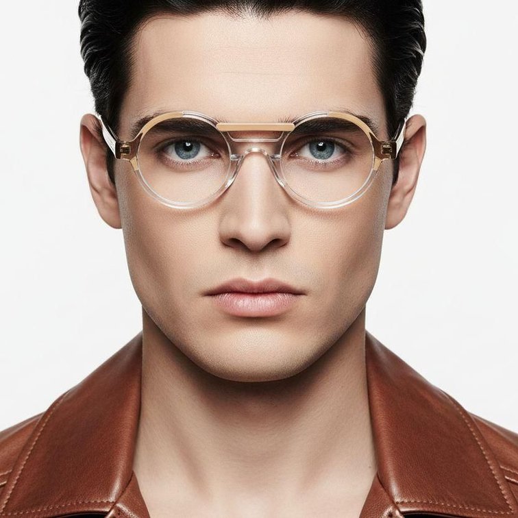 Lunettes aviateur en acétate marron #BS0420-0388