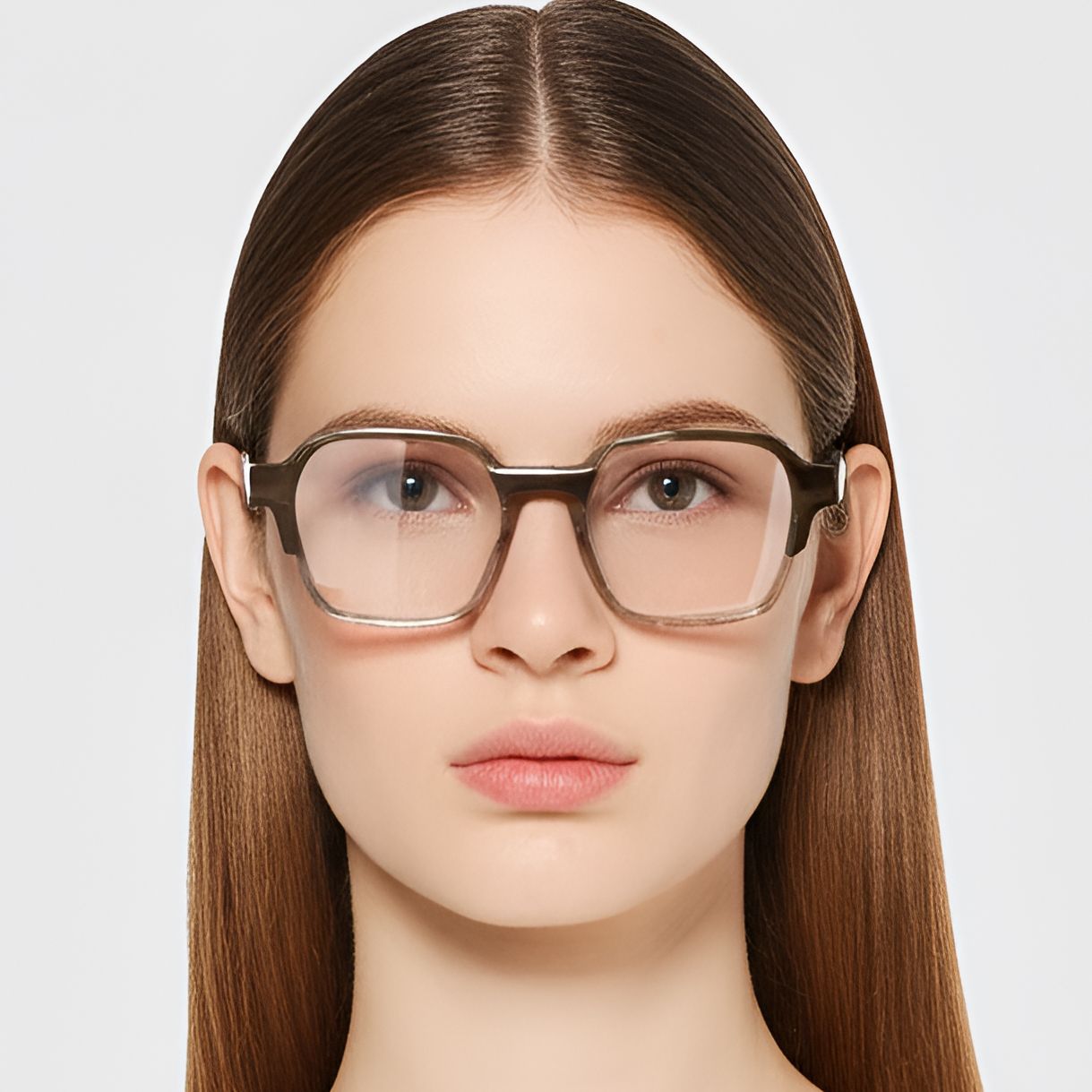 Rectangular Grey Acetate Glasses #BS0420-0390