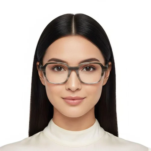 Lunettes rectangulaires en acétate gris #BS0420-0390