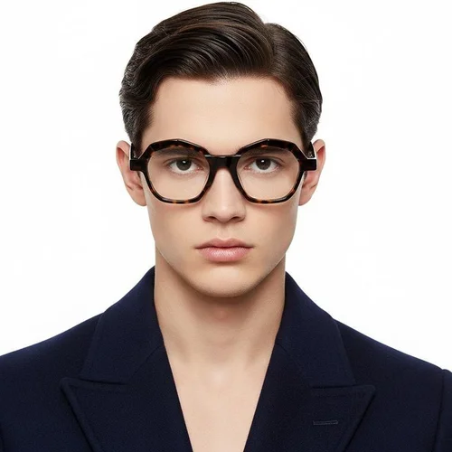 Lunettes géométriques en acétate écaille de tortue #BS0420-0394
