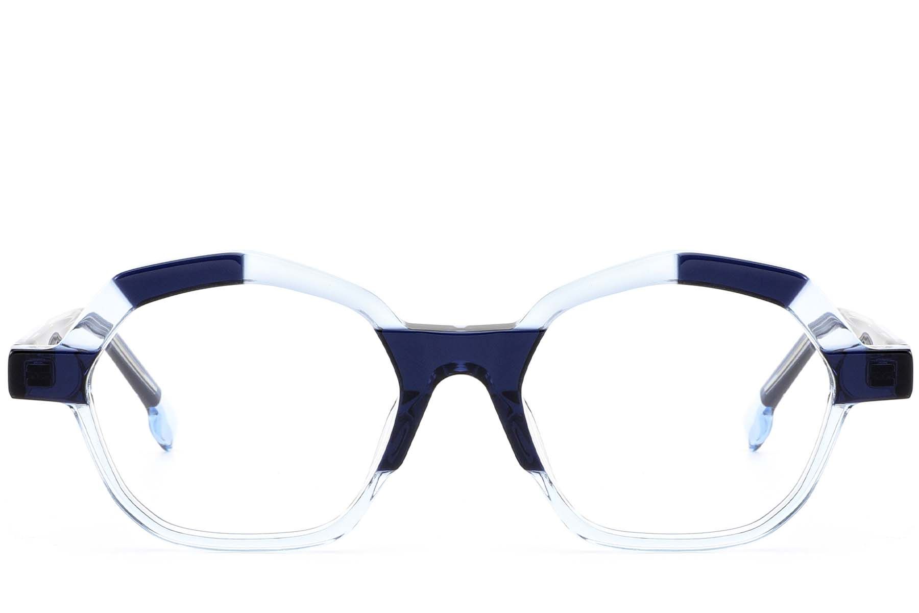 Geometric Blue Acetate Glasses #BS0420-0395