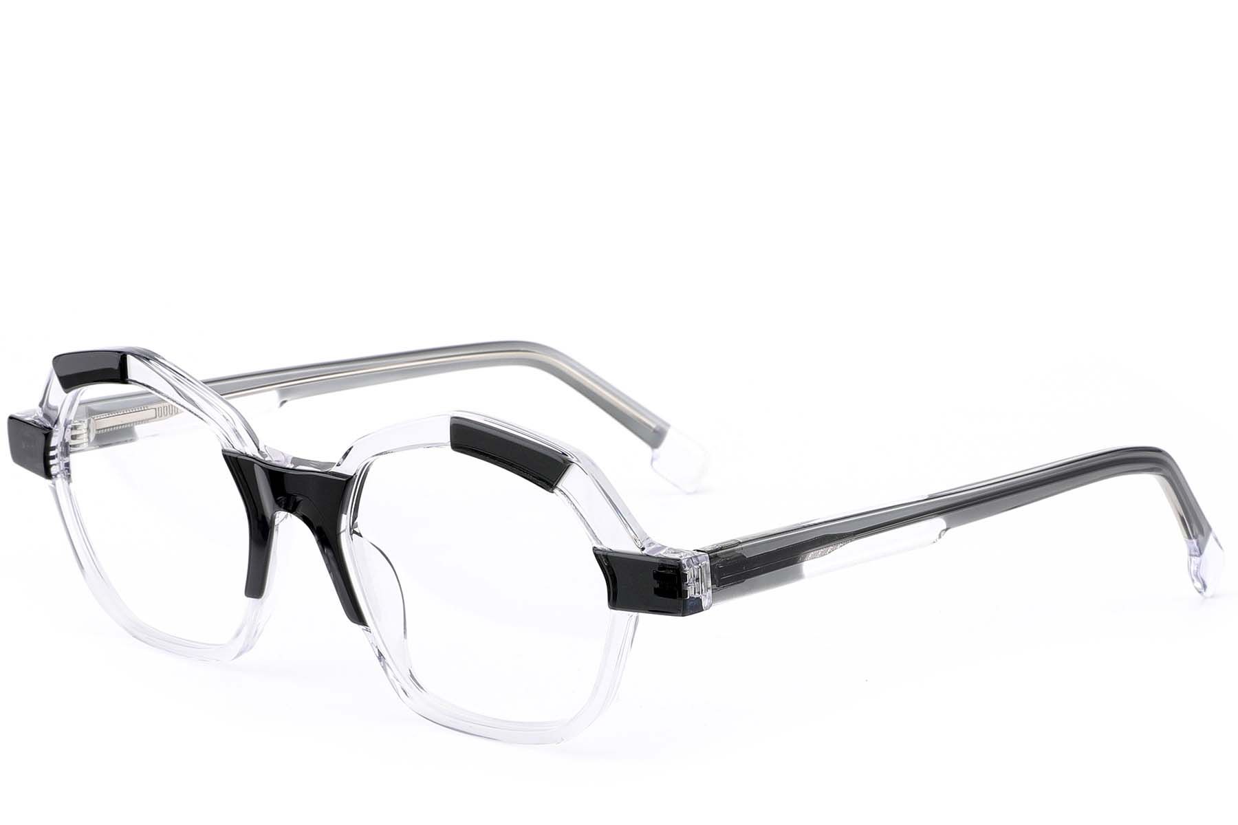 Geometric Grey Acetate Glasses #BS0420-0396