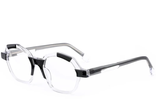 Lunettes géométriques en acétate gris #BS0420-0396