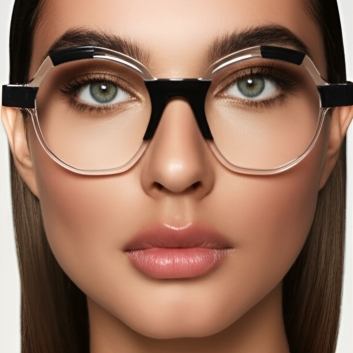 Geometric Grey Acetate Glasses #BS0420-0396