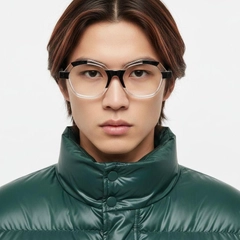 Gafas geométricas de acetato gris #BS0420-0396