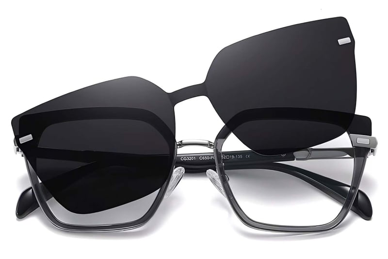 Butterfly Black Metal Clip-on Sunglasses #BS0420-0400