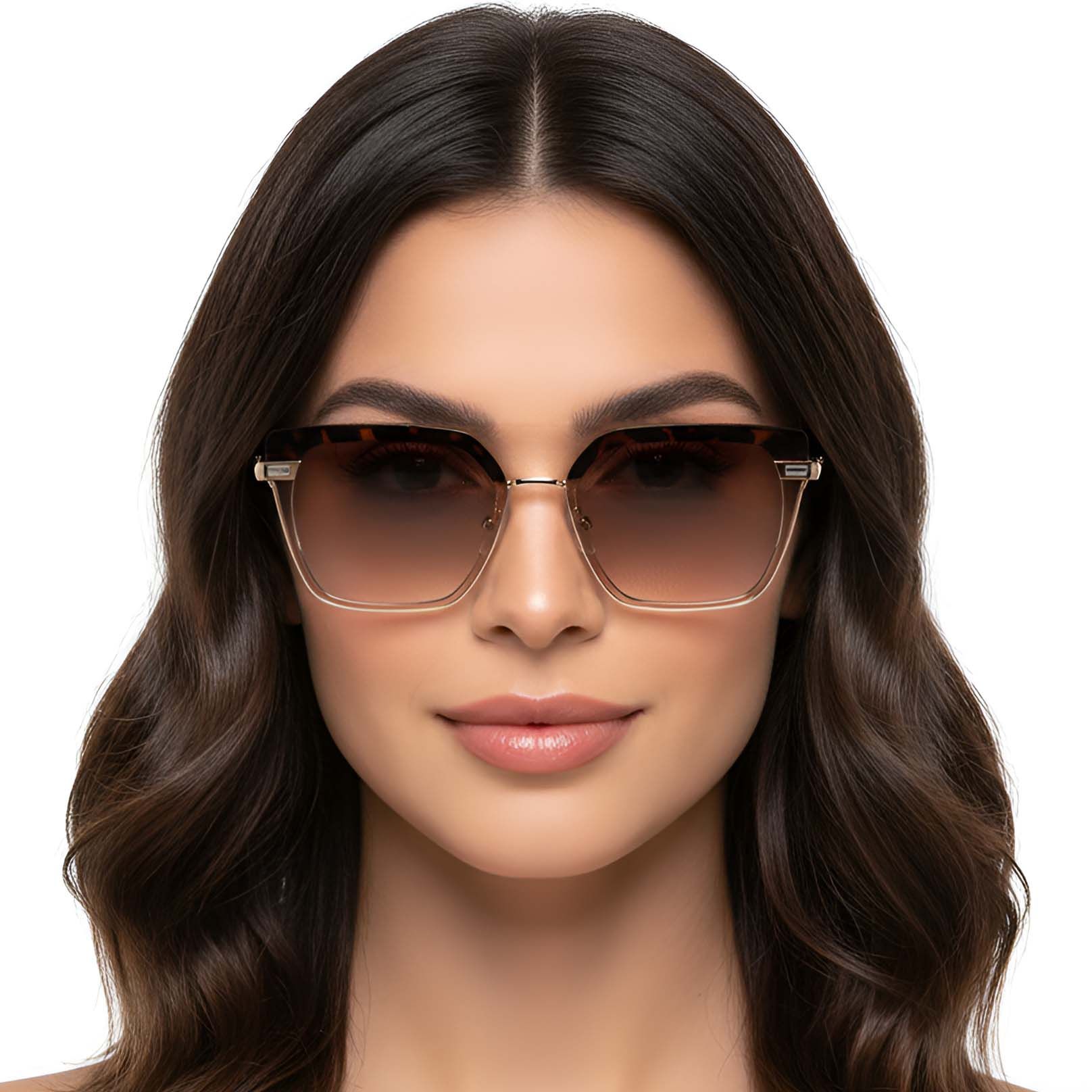 Butterfly Tortoiseshell Metal Clip-on Sunglasses #BS0420-0401