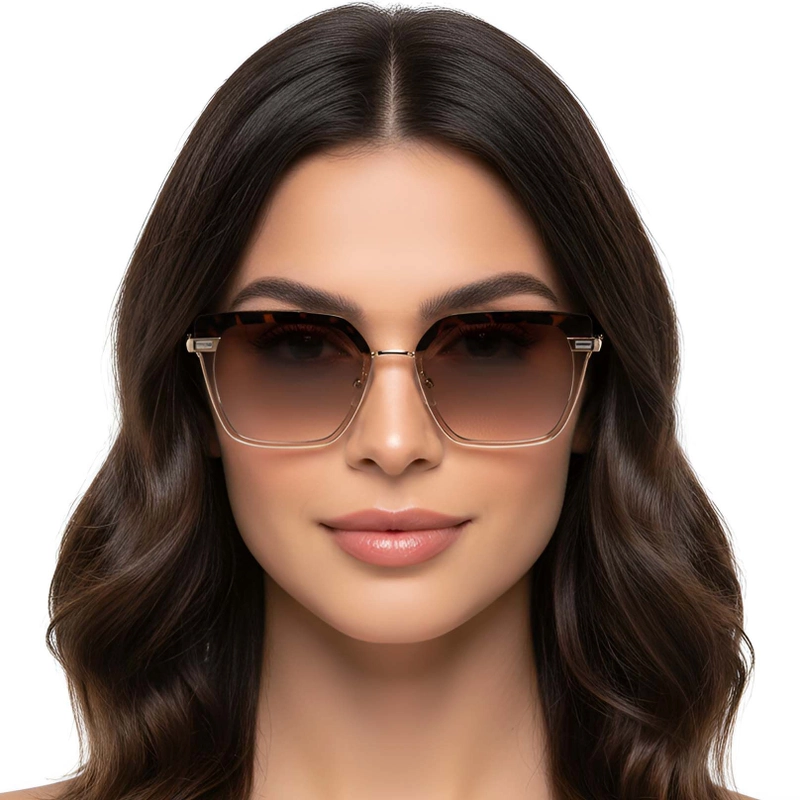 Butterfly Tortoiseshell Metal Clip-on Sunglasses #BS0420-0401