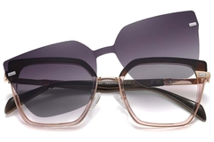 Butterfly Brown Metal Clip-on Sunglasses #BS0420-0402