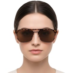 Aviator Tortoiseshell Metal Clip-on Sunglasses #BS0420-0404