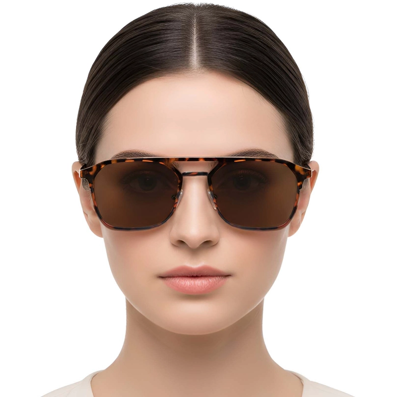 Aviator Tortoiseshell Metal Clip-on Sunglasses #BS0420-0404