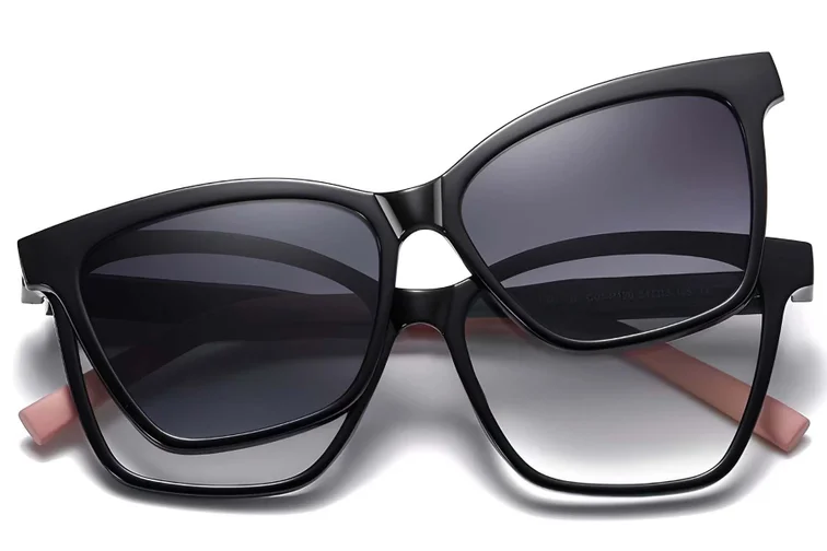 Butterfly Black TR90 Clip-on Sunglasses #BS0420-0405