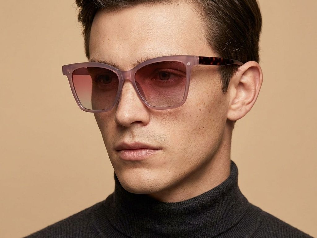 Lunettes de soleil à clipser TR90 rose papillon #BS0420-0406