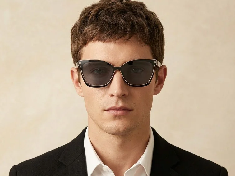 Butterfly Black TR90 Clip-on Sunglasses #BS0420-0408