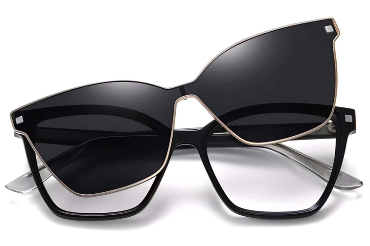 Occhiali da sole a clip Butterfly Black TR90 #BS0420-0408