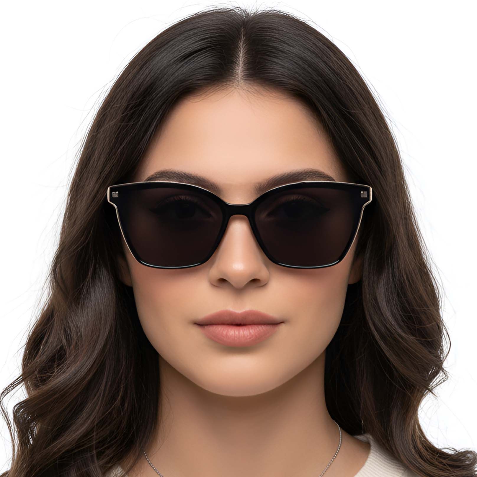 Butterfly Black TR90 Clip-on Sunglasses #BS0420-0408