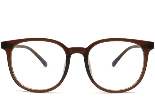 Lunettes ovales marron TR90 #BS0420-0414