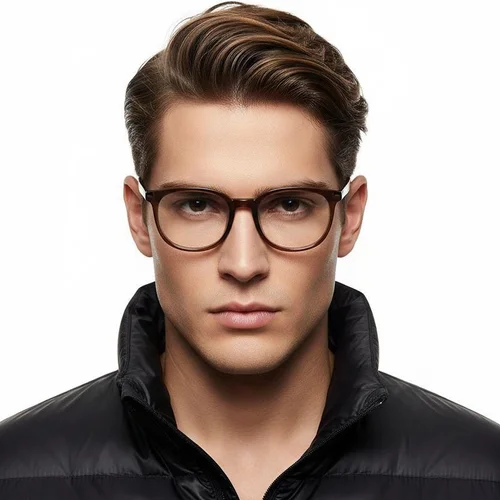 Lunettes ovales marron TR90 #BS0420-0414