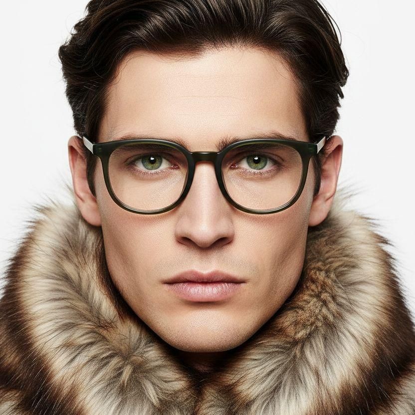 Oval Green TR90 Glasses #BS0420-0415