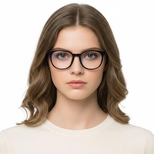 Lunettes ovales noires TR90 #BS0420-0416