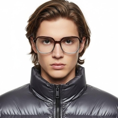 Gafas rectangulares de acetato rojo #BS0420-0419