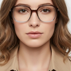Gafas rectangulares de acetato rojo #BS0420-0419