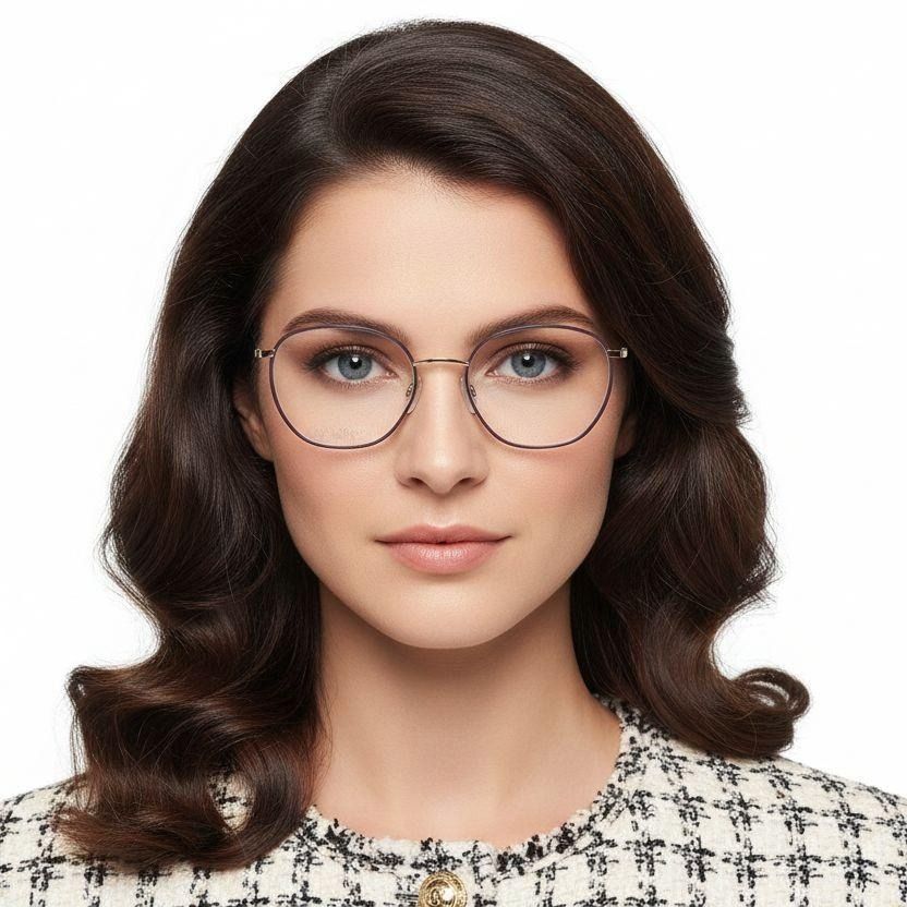 Oval Brown Acetate Glasses #BS0420-0421