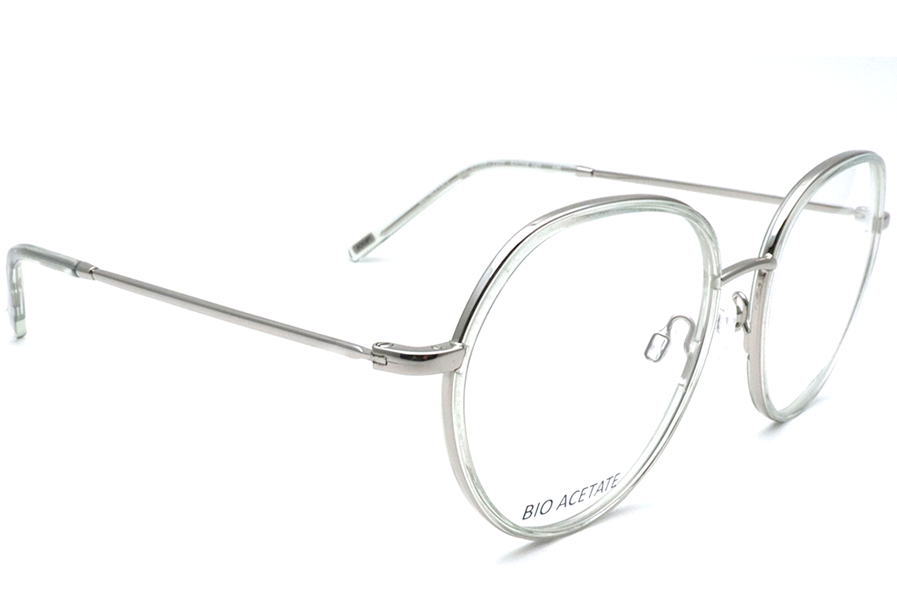 Oval Silver Acetate Glasses #BS0420-0423
