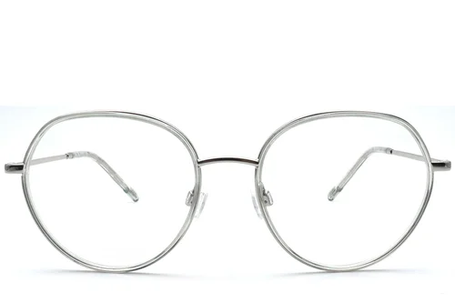 Verres ovales en acétate d'argent #BS0420-0423