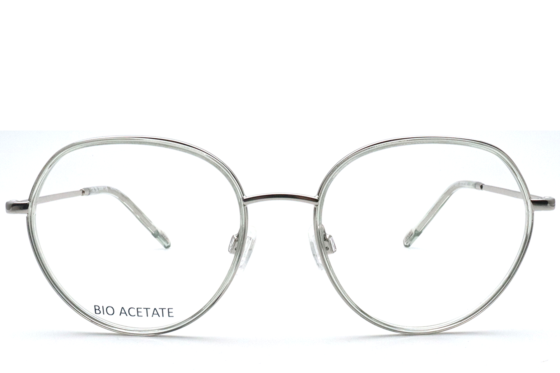 Oval Silver Acetate Glasses #BS0420-0423