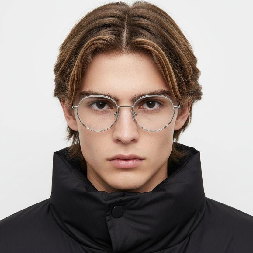 Oval Silver Acetate Glasses #BS0420-0423