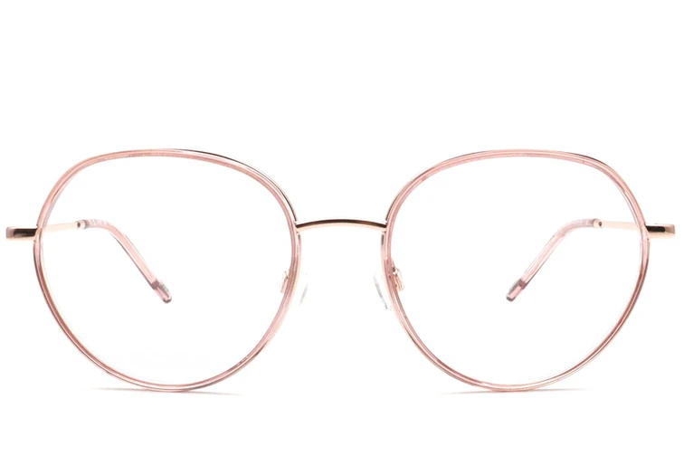 Gafas ovaladas de acetato rosa #BS0420-0424