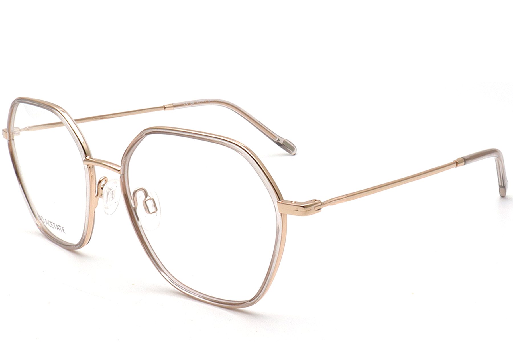 Geometric Golden Acetate Glasses #BS0420-0428