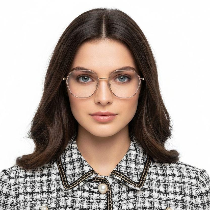 Geometric Golden Acetate Glasses #BS0420-0428