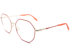Gafas geométricas de metal rojo #BS0420-0431