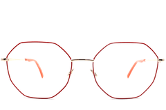 Gafas geométricas de metal rojo #BS0420-0431
