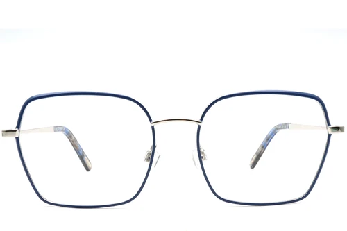 Geometric Blue Metal Glasses #BS0420-0432