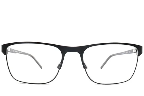 Lunettes rectangulaires en métal noir #BS0420-0434